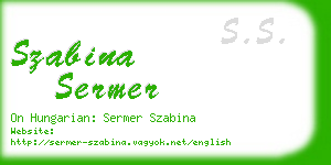 szabina sermer business card